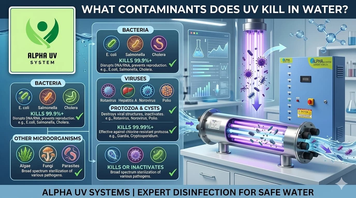The UV Kill List: E. coli to Giardia — With Log-Reduction Numbers for Each — UV water treatment guide