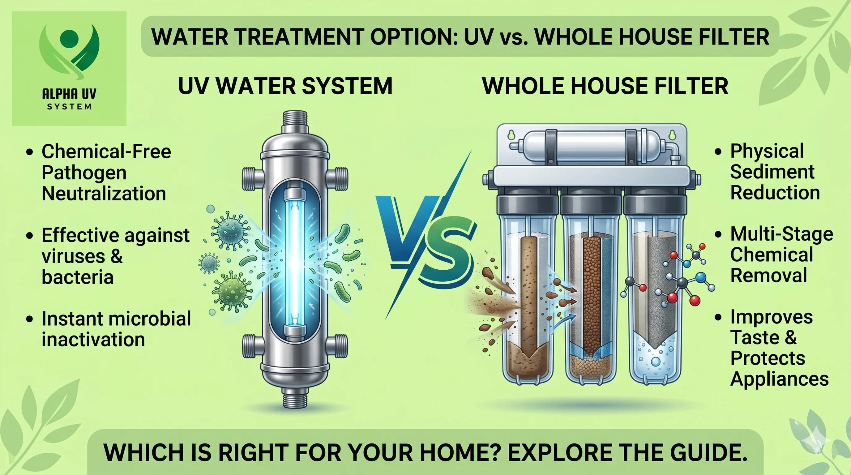 UV Water System vs Whole-House Filter: Two Different Problems, One Common Confusion — UV water treatment guide